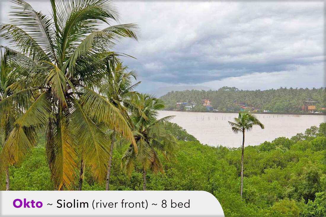 siolim river front 8 bedroom with pool