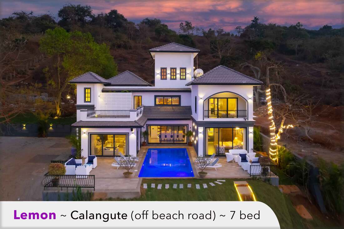 large luxury calangute villa with 7 beds